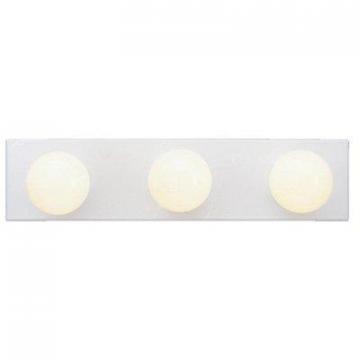 Westinghouse Bath Light Fixture, 3-Light, Low-Profile Bar, White, 100W, 4.5x18"