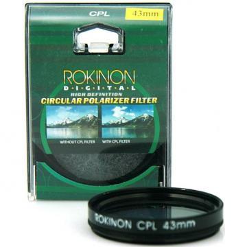 Rokinon 43mm High Definition CPL Camera Lens Filter