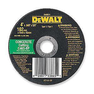DeWalt 12" Type 1 Silicon Carbide Cut-Off Wheel, 20mm Arbor, 1/8", 6400 RPM
