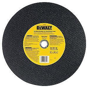 DeWalt 12" Type 1 Aluminum Oxide Cut-Off Wheel, 20mm Arbor, 1/8", 4100 RPM