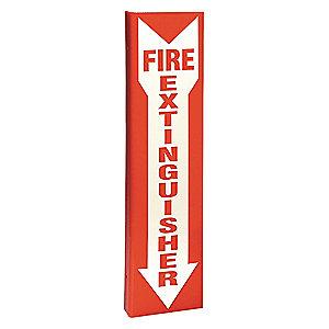 Brady Fire Equipment Sign, Plastic, 18" x 4.5", L-Shaped