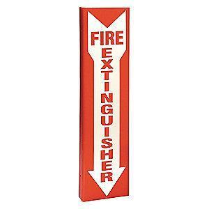 Brady Fire Equipment Sign, Plastic, 18" x 4.5", L-Shaped