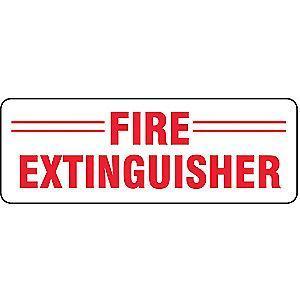 Brady Fire Equipment Sign, Polyester, 3.5" x 10", Adhesive, Not Retroreflective