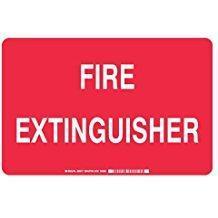 Brady Fire Equipment Sign, Polyester, 10" x 14", Adhesive, Not Retroreflective