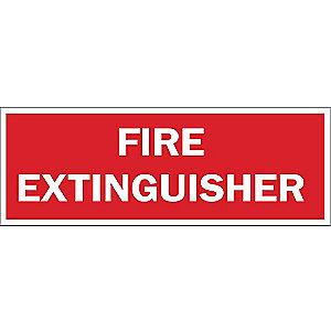 Brady Fire Equipment Sign, Polyester, 5" x 14", Adhesive, Not Retroreflective