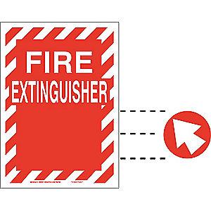 Brady Fire Equipment Sign, Polyester, 12" x 9", Adhesive, Not Retroreflective