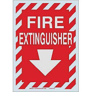 Brady Fire Equipment Sign, 14" x 10", Adhesive, Engineer