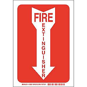 Brady Fire Equipment Sign, Fiberglass, 14" x 10", Not Retroreflective