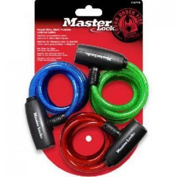 Master Lock 3-Pack 6-Ft. Multi-Purpose Keyed-Alike Bike Lock