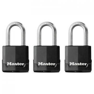Master Lock Magnum 3-Pack 1-3/4" Covered All-Weather Key Alike Padlock