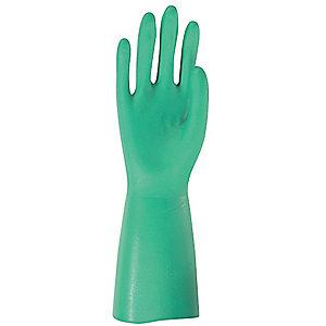 MCR Chemical Resistant Gloves, Unlined Lining, Green, PR 1
