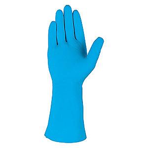 MCR Chemical Resistant Gloves, Unlined Lining, Blue, PR 1