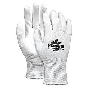 MCR 13 Gauge Smooth Polyurethane Coated Gloves, S, White