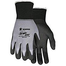 MCR 15 Gauge Dotted Nitrile Coated Gloves, 2XL, Gray/Black