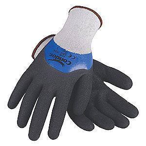 Condor 13 Gauge Sandy Nitrile Coated Gloves, Glove Size: M, Blue/Black
