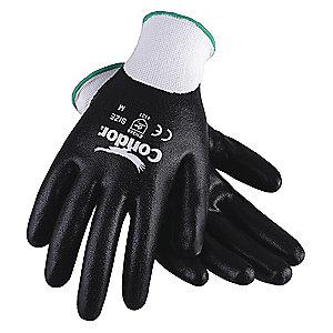 Condor 13 Gauge Smooth Nitrile Coated Gloves, Glove Size: 2XL, White/Black