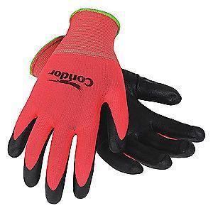 Condor 13 Gauge Coated Gloves, Red/Black