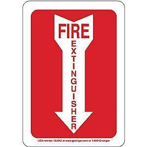 Condor Fire Equipment Sign, Aluminum, 10" x 7", With Mounting Holes
