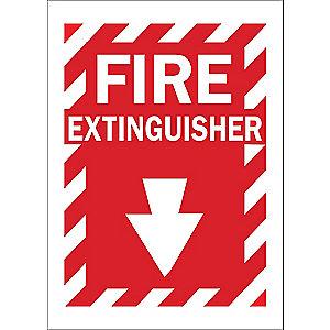 Condor Fire Equipment Sign, Plastic, 10" x 7", Surface