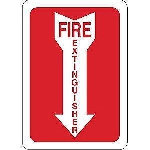 Condor Fire Equipment Sign, Aluminum, 14" x 10", Surface