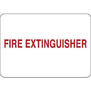 Condor Fire Equipment Sign, Vinyl, 5" x 7", Surface