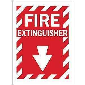 Condor Fire Equipment Sign, Vinyl, 7" x 5", Surface