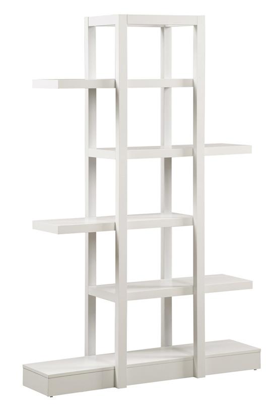 Monarch Bookcase - 71"H / White Open Concept Display Etagere