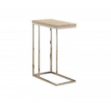 Monarch Accent Table - Natural With Chrome Metal