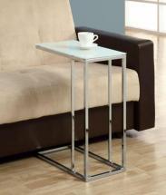 Monarch Accent Table - Chrome Metal With Tempered Glass