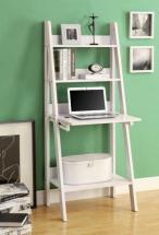 Monarch Computer Desk - 61"H / White Ladder Style