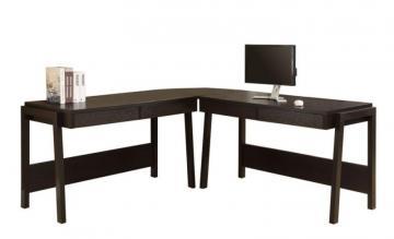Monarch Computer Desk - Cappuccino L Shaped Corner Desk