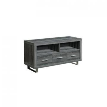 Monarch TV Stand - 48" L / Dark Taupe With 3 Drawers