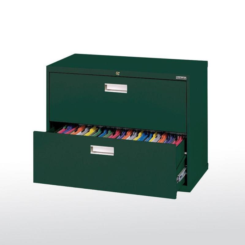 Sandusky 600 Series 2 Drawer Lateral File Forest Green Color