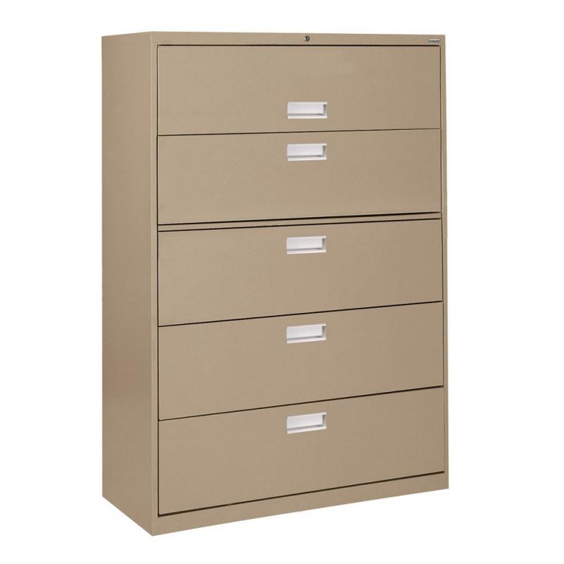 Sandusky 600 Series 5 Drawer Lateral File Tropic Sand Color