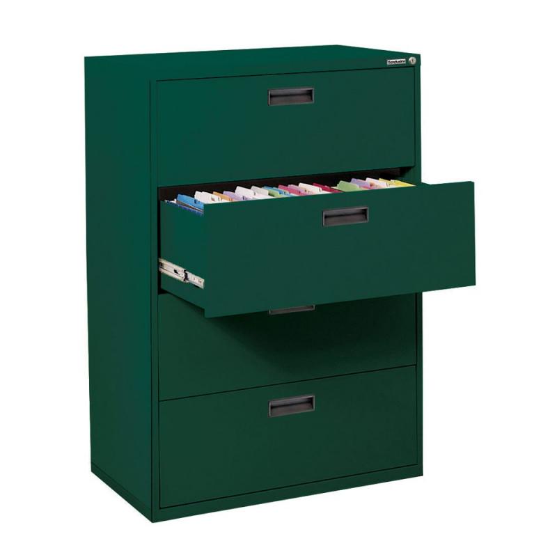 Sandusky 400 Series 4 Drawer Lateral File Forest Green Color