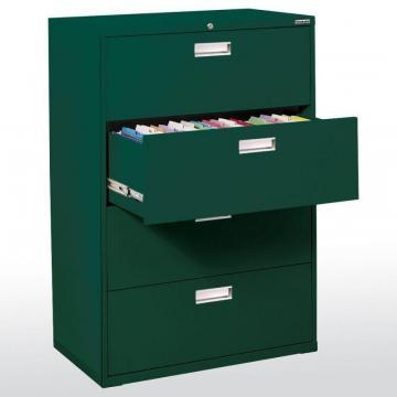 Sandusky 600 Series 4 Drawer Lateral File Forest Green Color