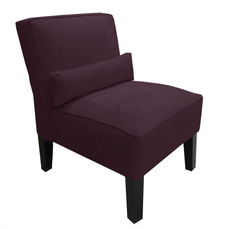Skyline Armless Chair In Premier Microsuede Purple