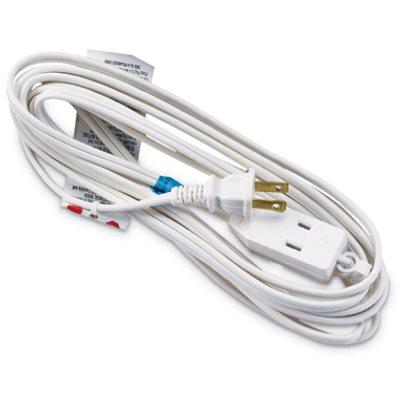 Master Electrician Extension Cord, 16/2 SPT-2 White Polarized Cube Tap, 12-Ft.