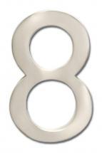Architectural Mailboxes Solid Cast Brass 5" House Number Satin Nickel "8"