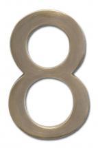 Architectural Mailboxes Solid Cast Brass 5" House Number Antique Brass "8"