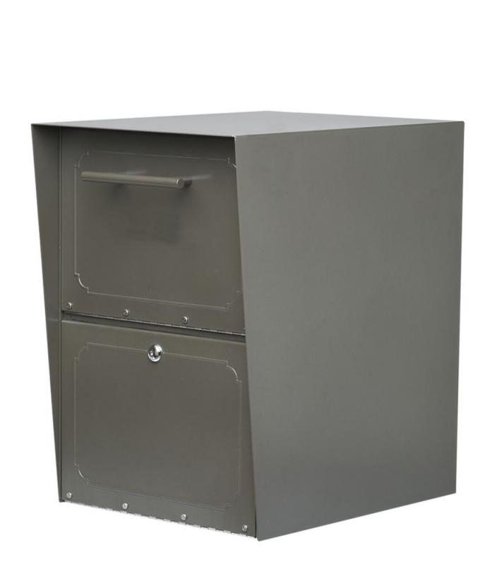 Architectural Mailboxes Oasis Post Mount Locking Drop Box Bronze