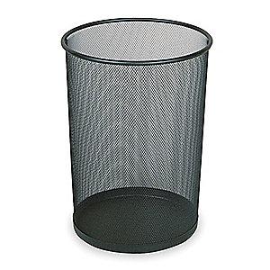 Rubbermaid Concept Collection 5 gal. Open Top Decorative Wastebasket, 14"H Black