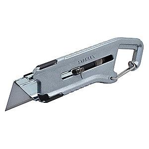Stanley Silver, Carbon Steel Utility Knife, 4-7/8", Blades Included: 1