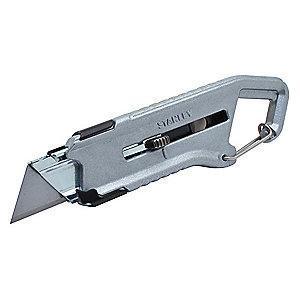 Stanley Silver, Carbon Steel Utility Knife, 4-7/8", Blades Included: 1