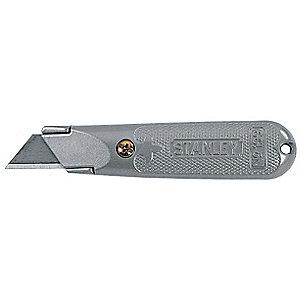 Stanley Silver, Carbon Steel Utility Knife, 5-1/2", Blades Included: 0