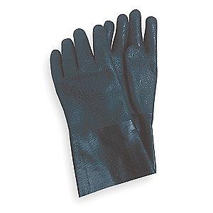 Condor Chemical Resistant Gloves, Jersey Lining, Black, PR 1