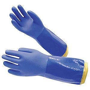 Condor Chemical Resistant Gloves, Medium Thickness, Kevlar  Lining, Blue