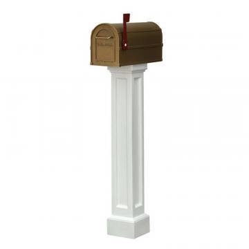 Mayne Bradford Mailbox Post in White