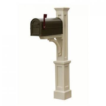 Mayne Newport Plus Mailbox Post (Clay) mailbox post