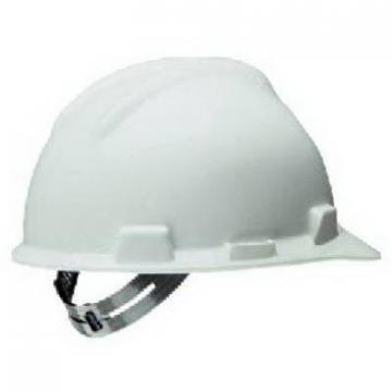 Safety Works V-Gard Slotted Protective Hard Hat, Standard Suspension, White